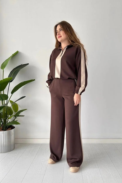 Winter Zipper Panel 2 PC Co-Ord Set