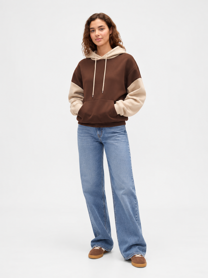 Winter Coffee With Cream Basic Hoodie For Women