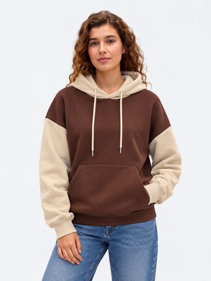 Winter Coffee With Cream Basic Hoodie For Women