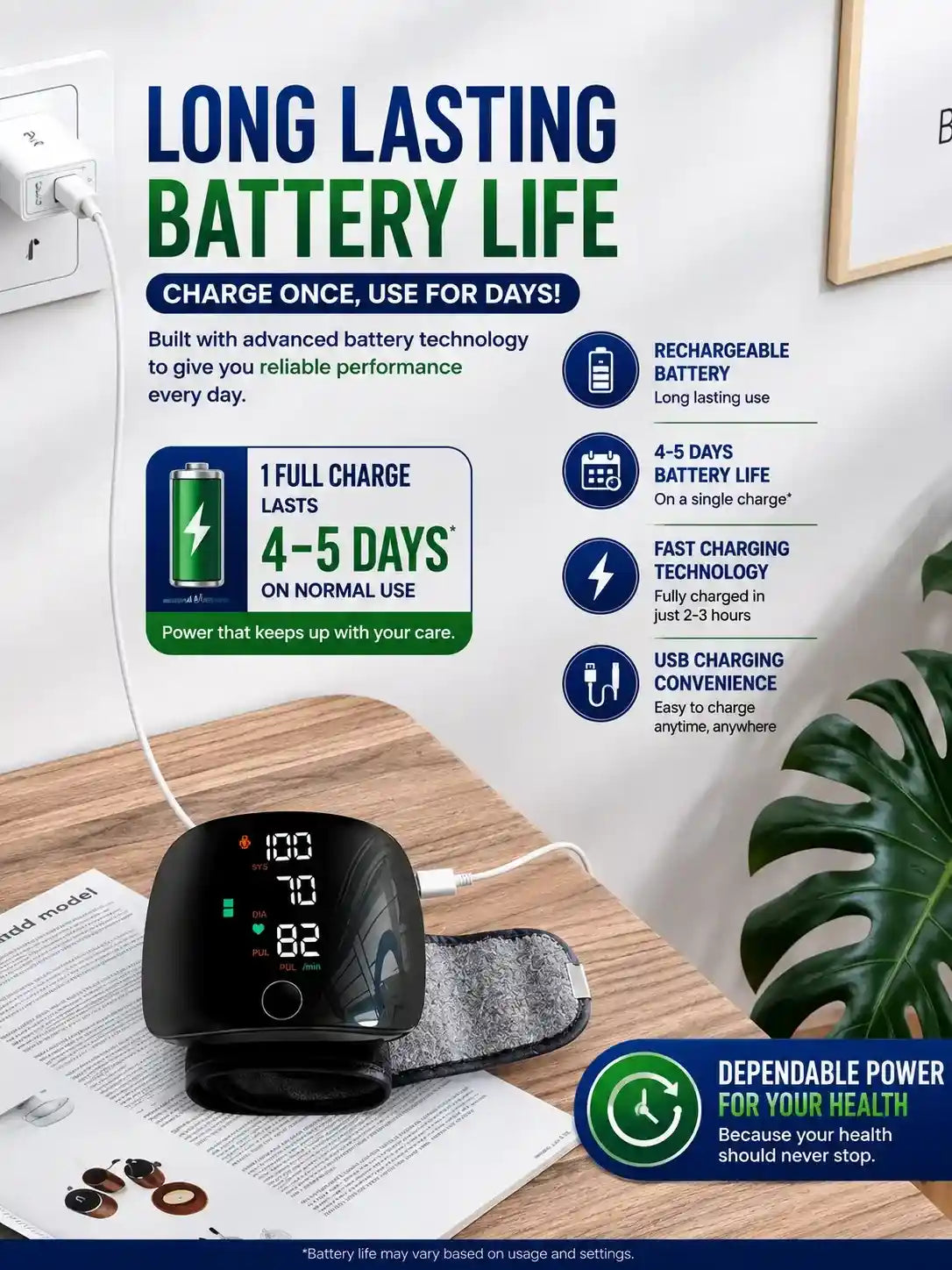 Digital BP monitor wrist cuff – suitable for 13.5 to 21.5 cm wrist circumference