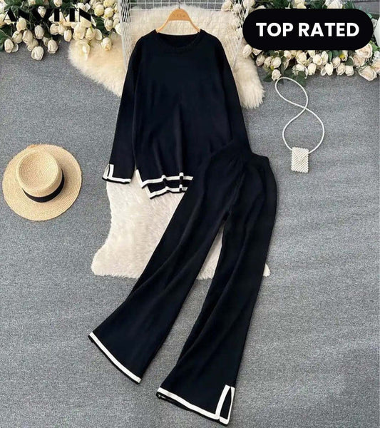 Winter Black Plazzo Co-Ord Set
