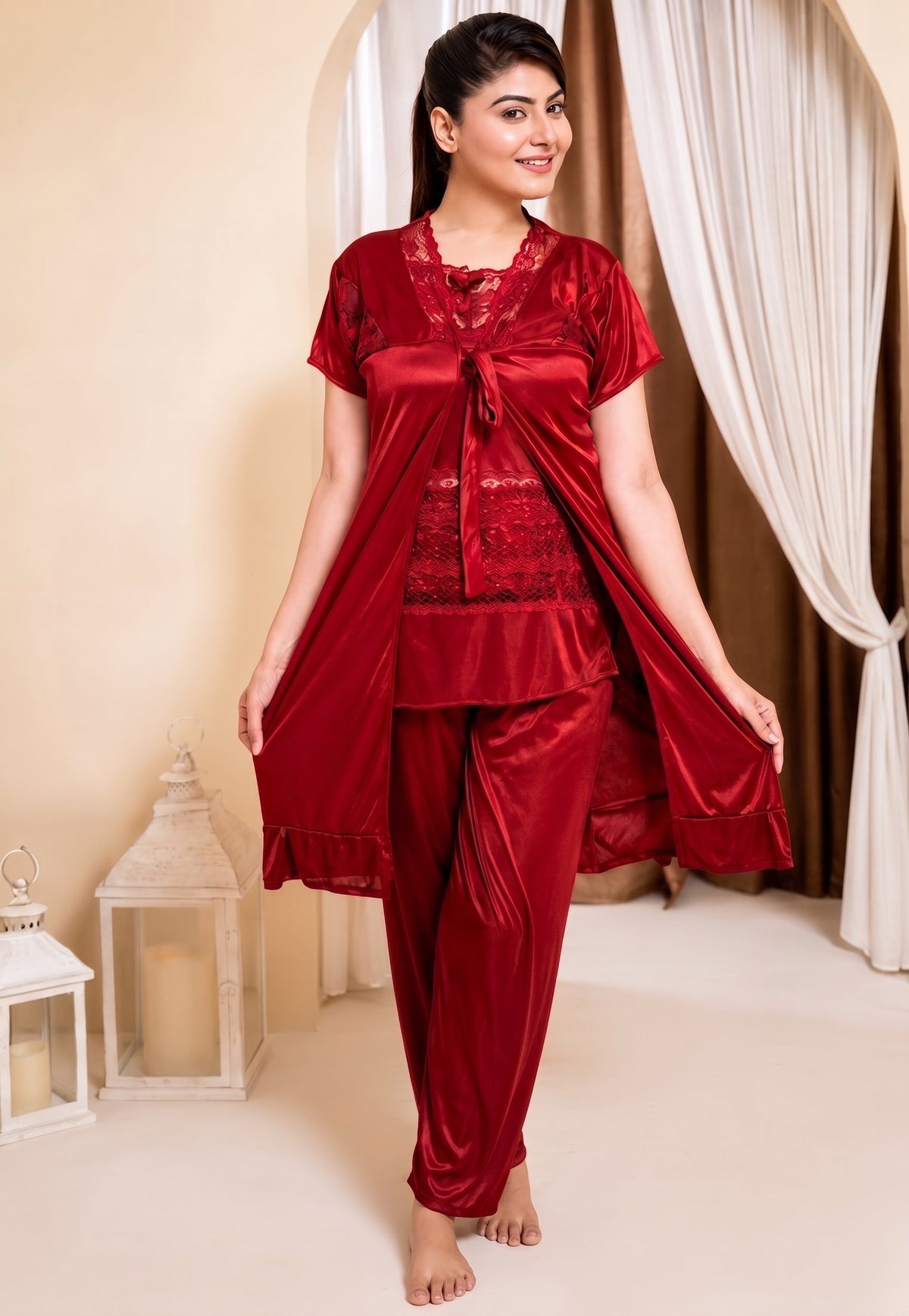 3 Piece with Gown Nighty