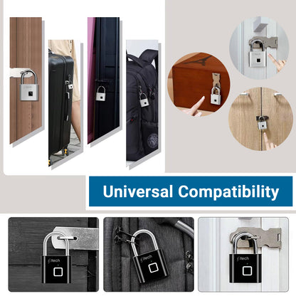 Fingerprint Lock – Smart Padlock with Keyless Biometric Access (USB Rechargeable)