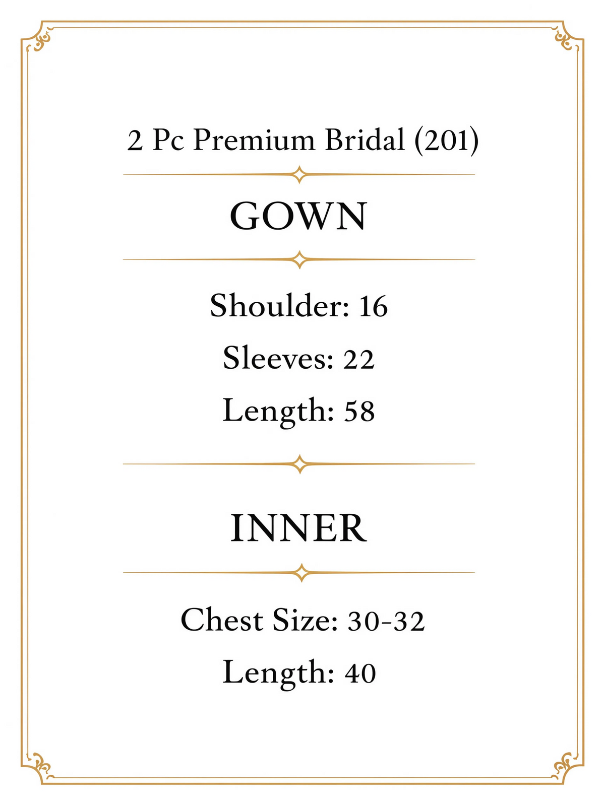 2 Piece Premium Bridal - Lace Trimmed Nightgown & Robe Nighty - Size chart