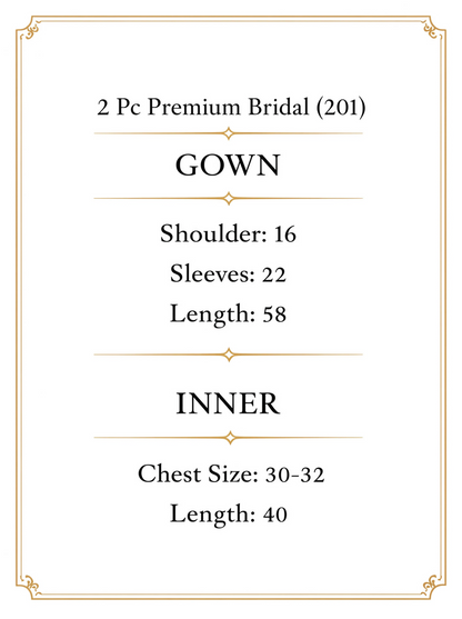 2 Piece Premium Bridal - Lace Trimmed Nightgown & Robe Nighty - Size chart