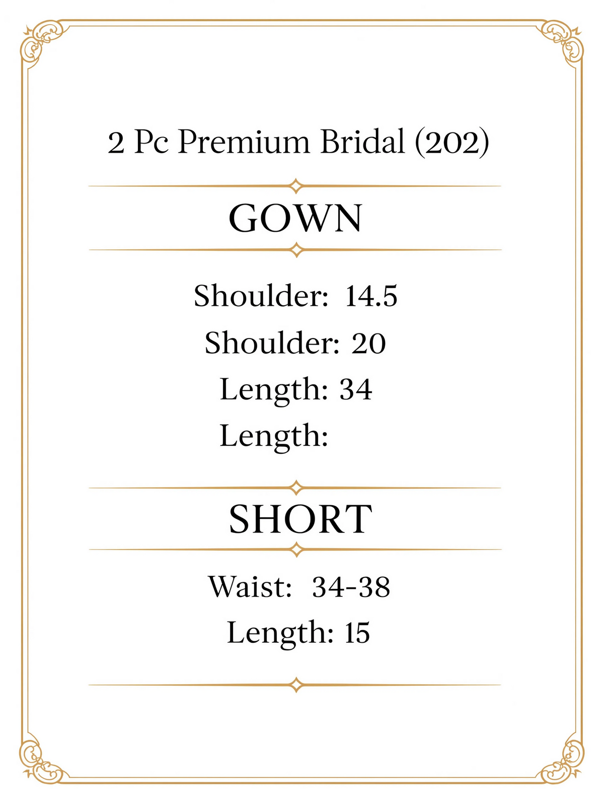 2 Piece Premium Bridal - Robe With Black Lace Trim Nighty - Size chart