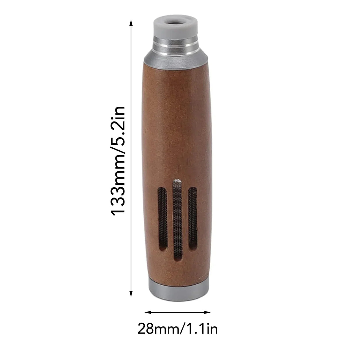 Portable Mini Car Ashtray with Lid – Fireproof Walnut