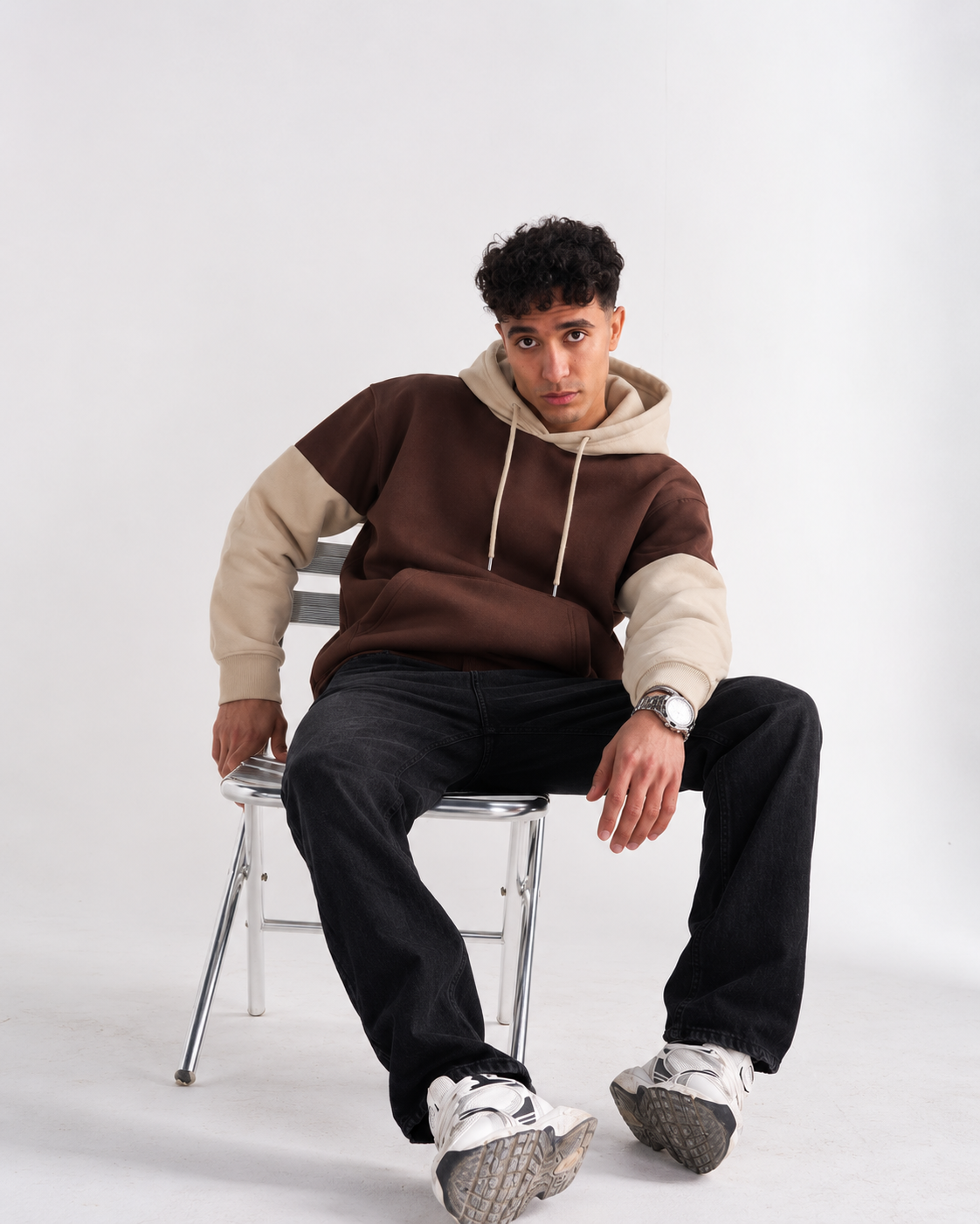 Winter Coffee With Cream Basic Hoodie For Men