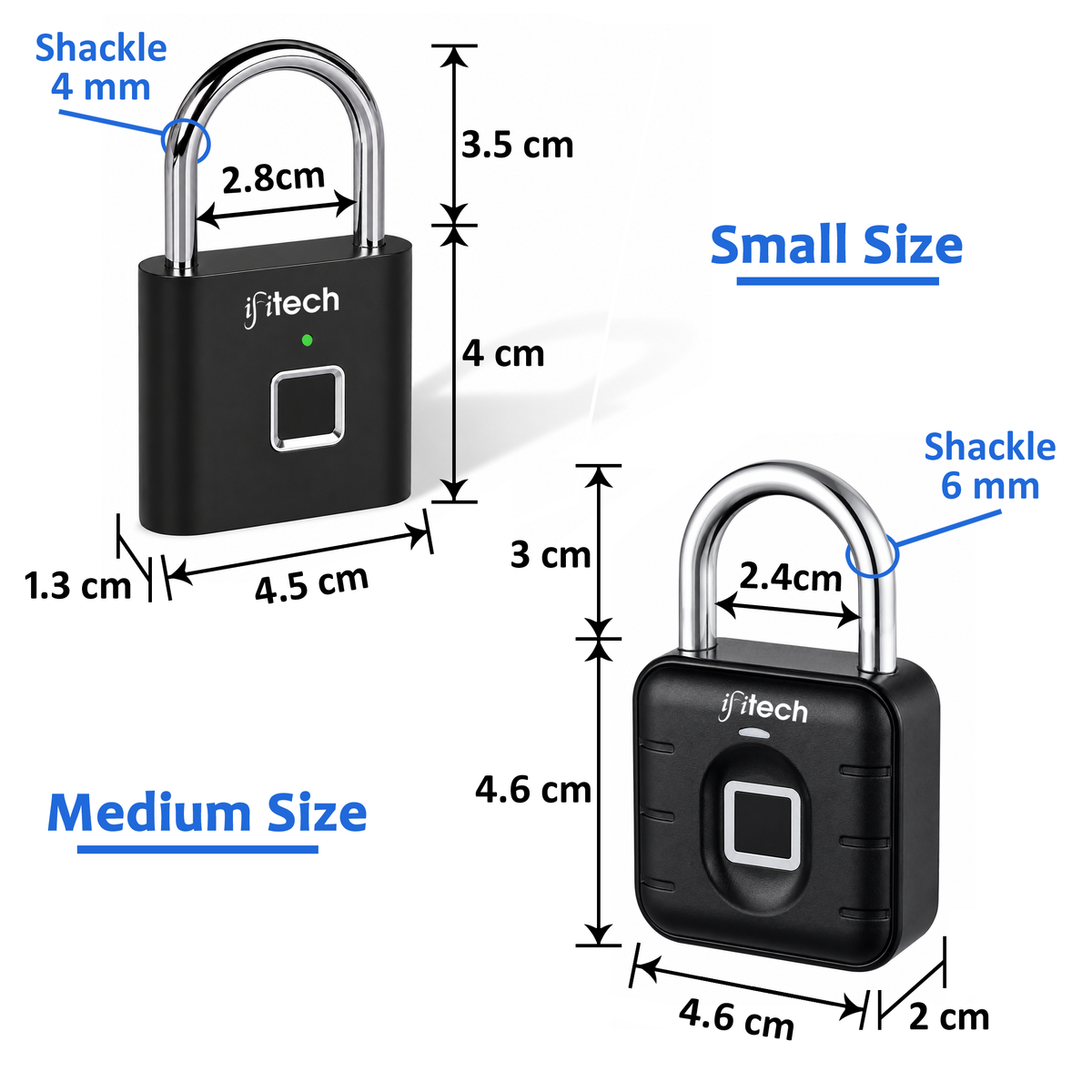 Fingerprint Lock – Smart Padlock with Keyless Biometric Access (USB Rechargeable)