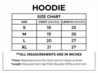 Winter Coffee With Cream Basic Hoodie For Men - Size chart