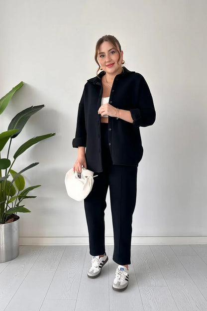 Winter Button Style 2 PC Co-Ord Set