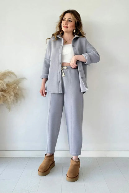 Winter Button Style 2 PC Co-Ord Set
