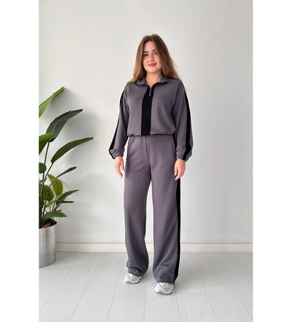 Winter Zipper Panel 2 PC Co-Ord Set