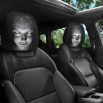 Ghost Face Headrest Covers with Glowing-Eye Effects